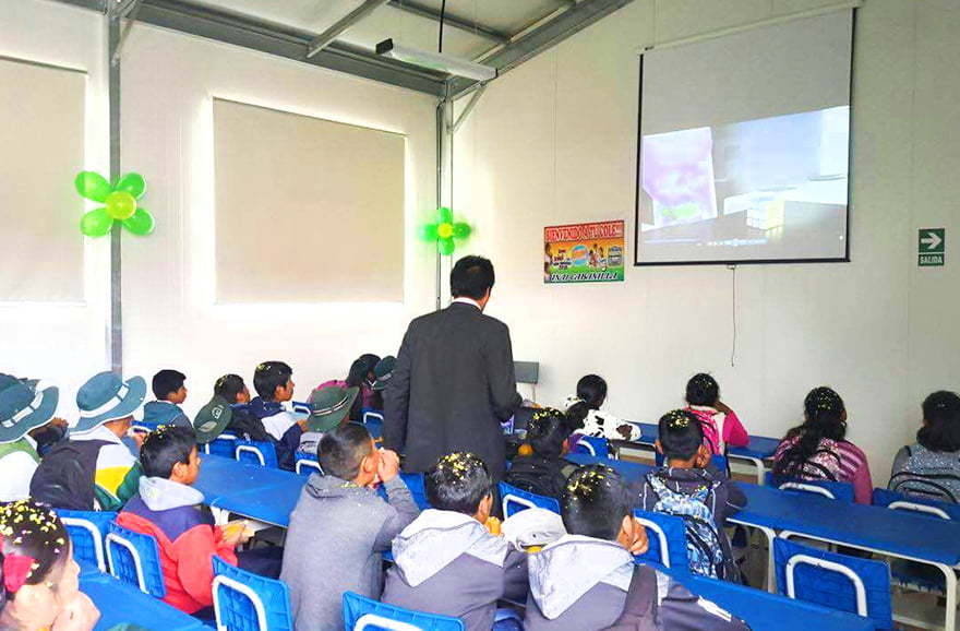 Multifunctional classroom of Peru double-C school